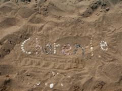 Charente im Sand geschrieben